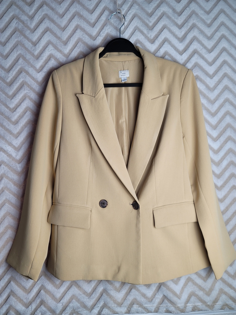 a new day Cream Double-Breasted Blazer Jacket